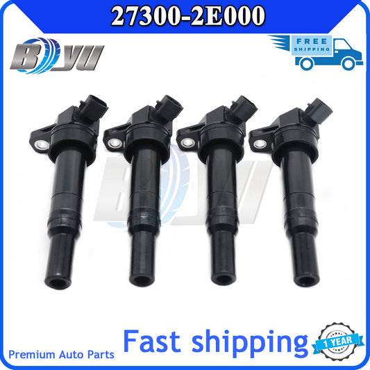 Four ignition coils suitable for Elantra for Tucson for Kia Forte 1.8L and 2.0L models, UF651 27300-2E000