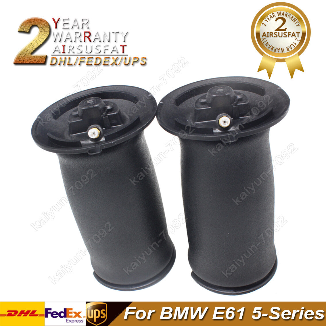2x Rear Air Suspension Springs for BMW E61 5-Series 37126765602 37126765603