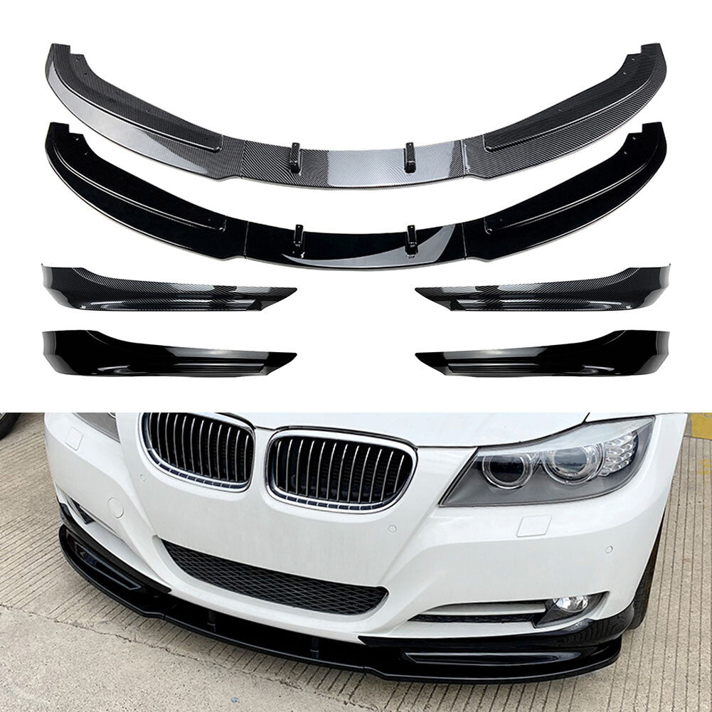 5x Front Bumper Spoiler Lip+Side Splitter Cover Trim for BMW 3 Series E90 4-Door