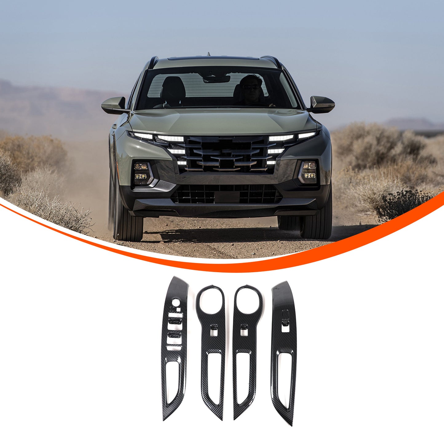 2-Piece Front and Rear Car Badge Decorative Rings for Subaru XV 2022-2023