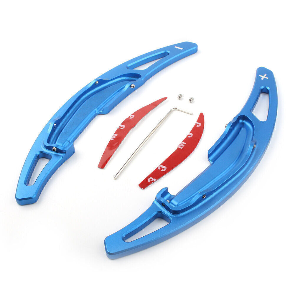2pcs Shift Paddle Shifter Extension for BMW M2 F87 2016-17/X5 F85 2016-2017 Blue