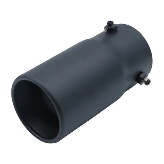 70mm Black Stainless Steel Car Rear Round Straight Exhaust Pipe Tail Muffler Tip