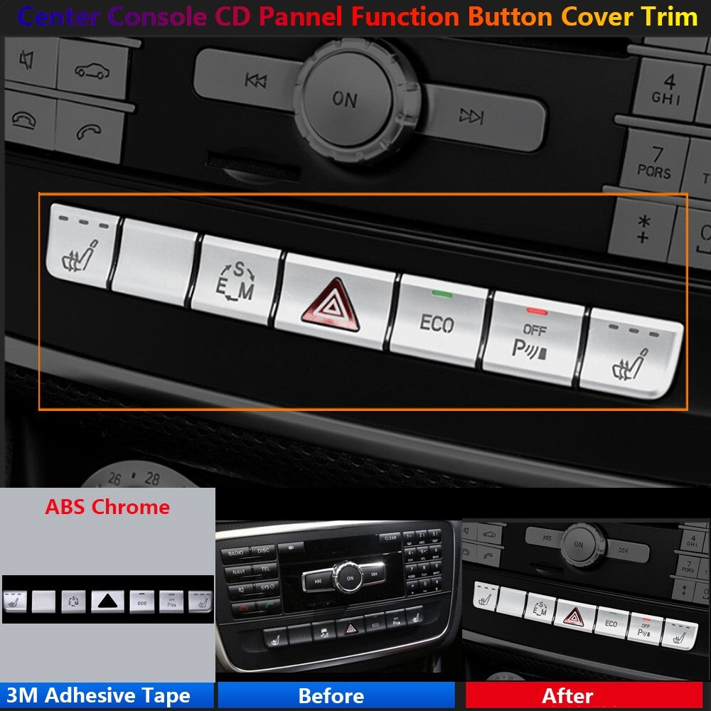 for Mercedes-Benz W176 B W246 C117 GLA X156 CD Panel Function Switch Cover Trims