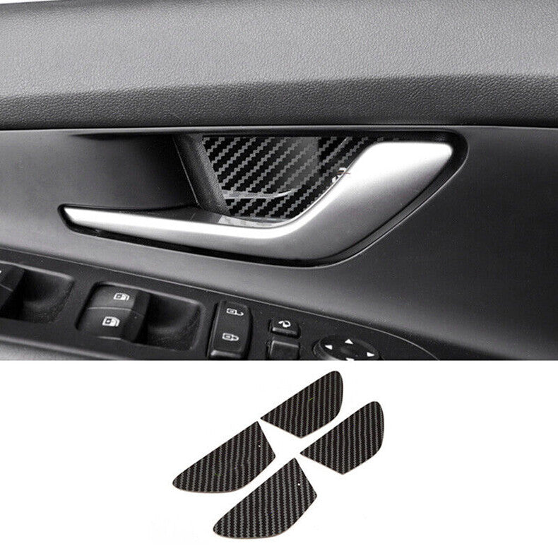 for Hyundai for Elantra 2021-2023 Carbon Fiber Inner Door Bowl Sticker Cover Trim 4x