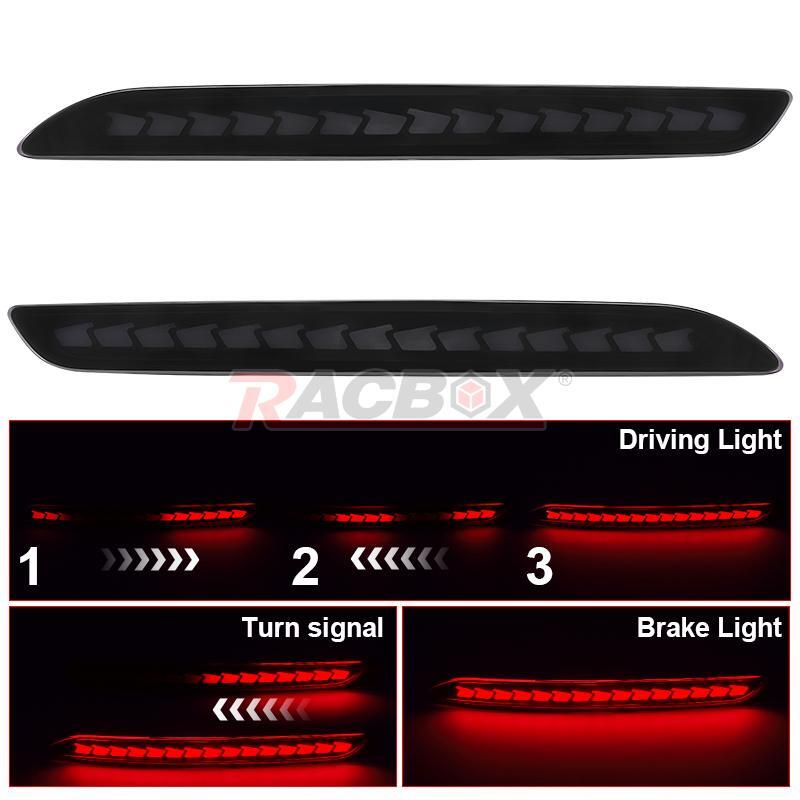 LED Rear Bumper Tail Light for Honda Accord 2023+ Brake Lamp W/ Dynamic Turn 2x
