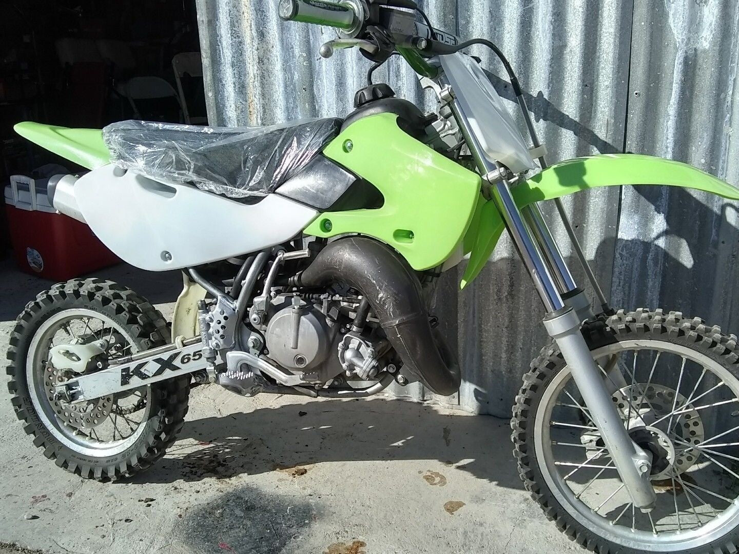Green plastic fender fairing kit for Kawasaki KX 65 KLX110 DRZ110 Dirt Pit bicycles