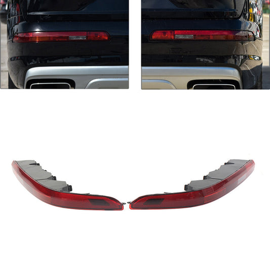 1 Pair Rear Bumper Lower Taillight With 4 Bulbs for Audi Q7 EU Version 2016-2023
