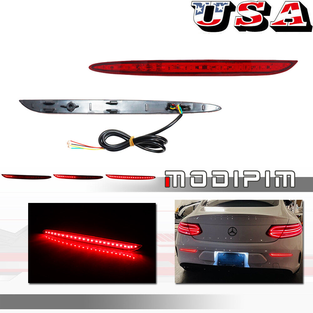 A pair of LED rear reflector brake lights are suitable for 17-23 for Benz C300 and 17-20 AMG GT.