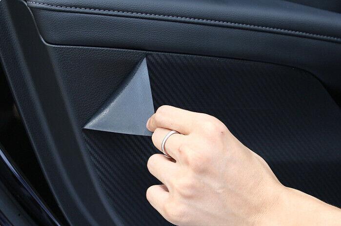 Carbon fiber decal door kick guard trim for Toyota for Corolla Cross 2022 - 2024