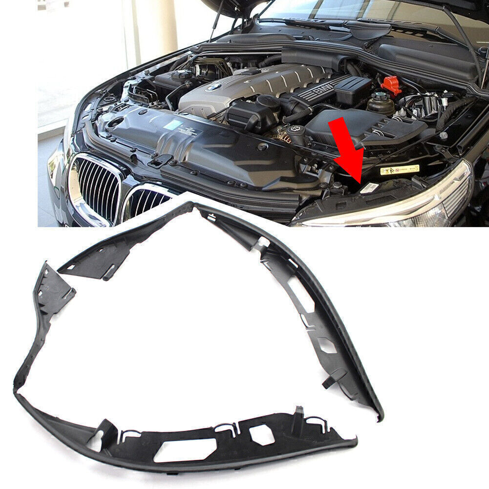 2pcs Upper Front Headlight Gaskets Sealing Strip for BMW 5 Series E60 525xi 528i