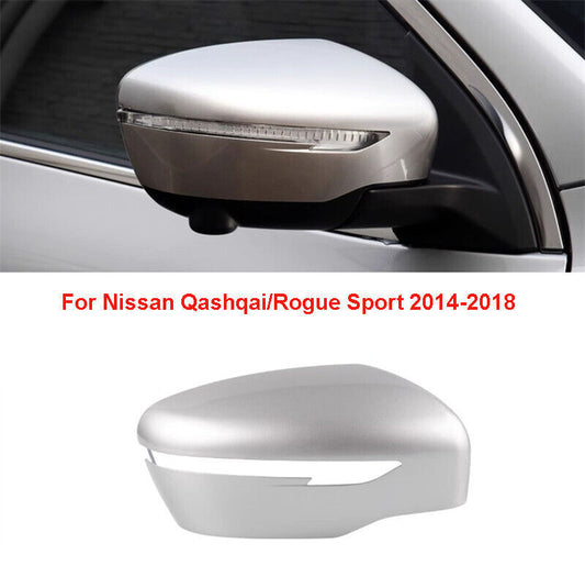 Silver RH Rearview Mirror Shell Cover Cap for Nissan Qashqai/Rogue Sport 2014-18