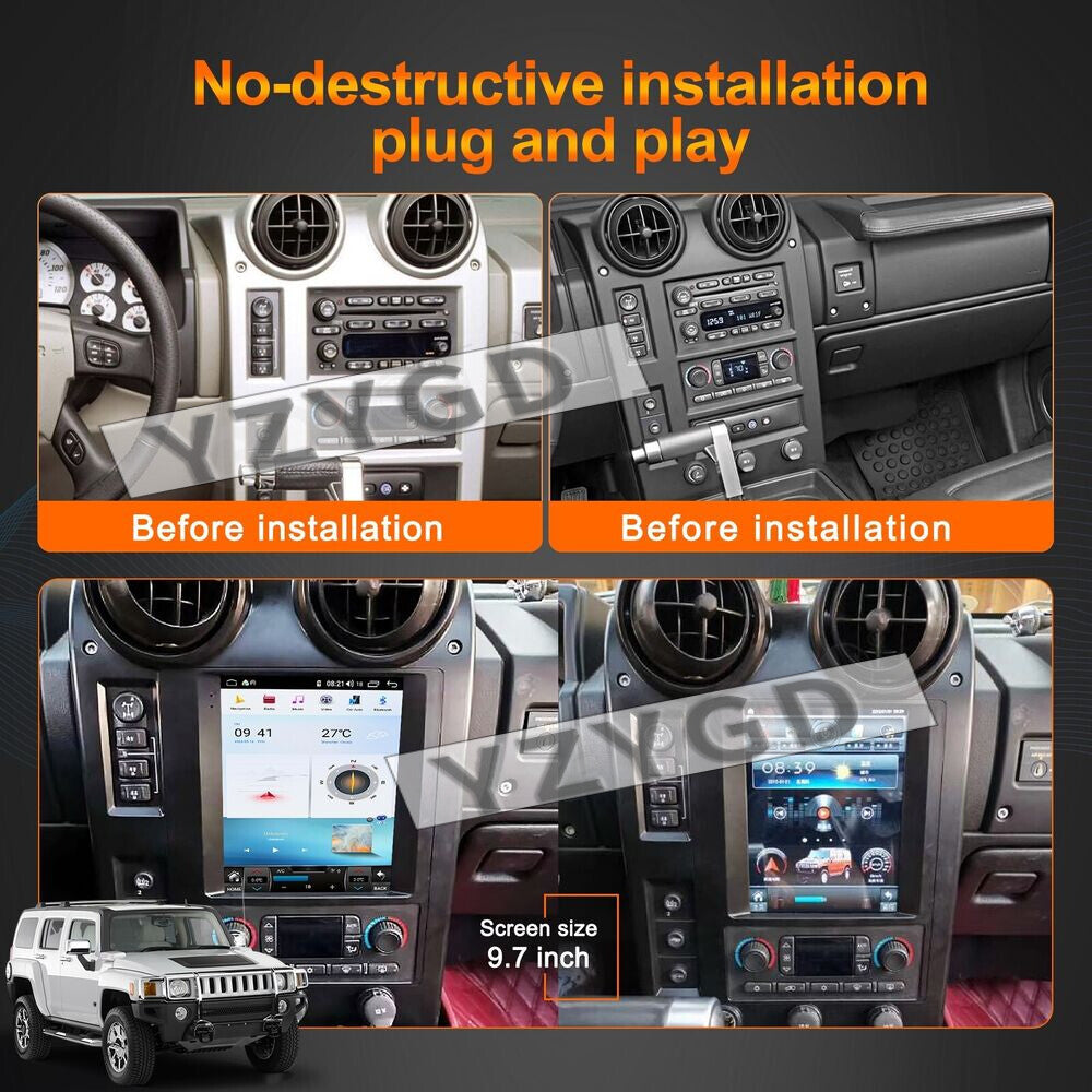 Android Car Radio for Hummer H2 2004-2007 Stereo Vedio Player CarPlay GPS Screen