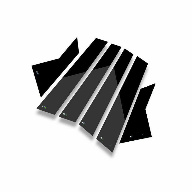 6PCS Gloss Black Window BC Pillar Posts Cover Trim for Honda for Civic Sedan 2022-24