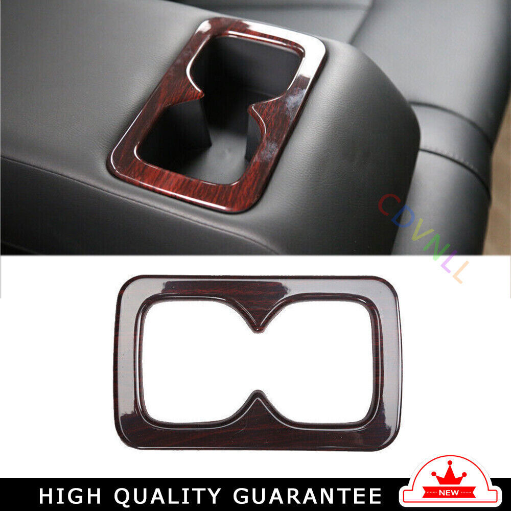 Rear Water Cup Holder Panel Trim Fit for Nissan Sentra 2013-2019 Red Wood Grain