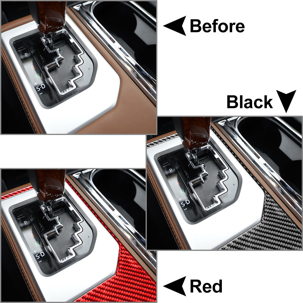 Carbon Fiber Gear Shift Panel Outer Frame Trim for Toyota Tundra 2014-2021 2019
