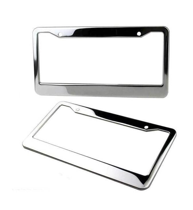 2-piece car license plate frame cover cap rear boot trunk chrome plating suitable for Nissan