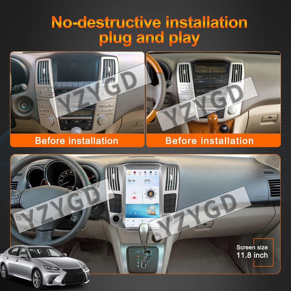 Car Radio 2Din GPS for Lexus RX300 RX330 RX350 RX400H 2004-2008 Stereo Receiver
