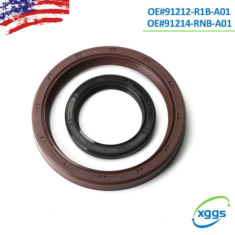 2x 91214-RNB-A01 for HONDA for Acura RSX TSX Engine Crankshaft Crank Seal Front Rear