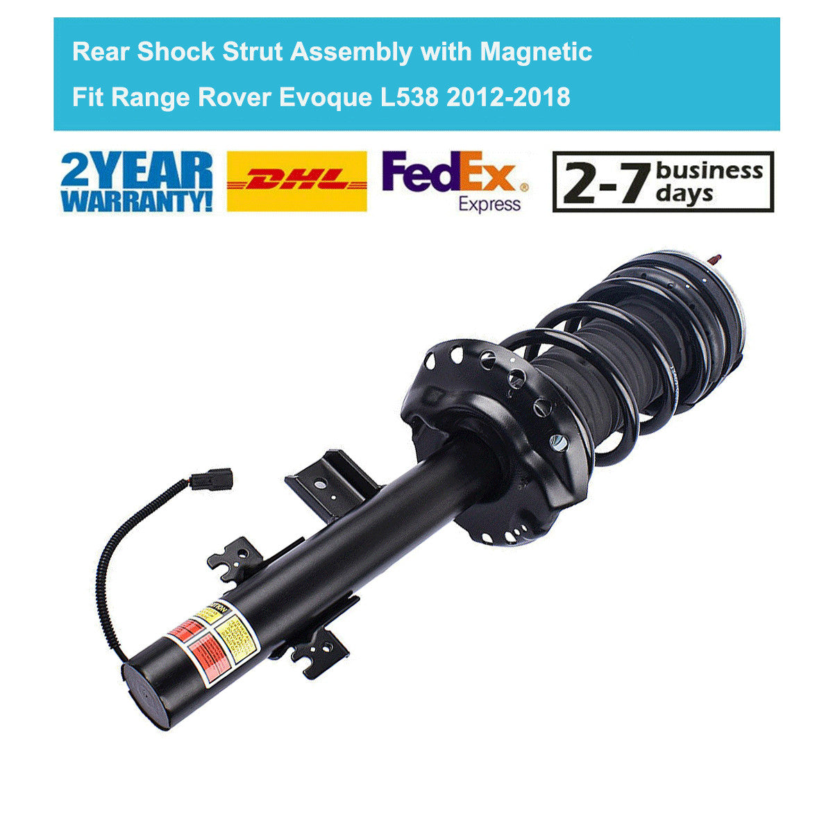 Rear Left Shock Strut Assembly w/Magnetic for Range Rover Evoque L538 2012-2019