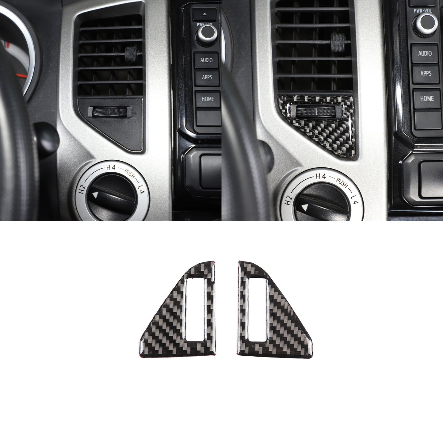 ABS carbon fiber interior door kick guard cover trim for Corvette C8 20-24