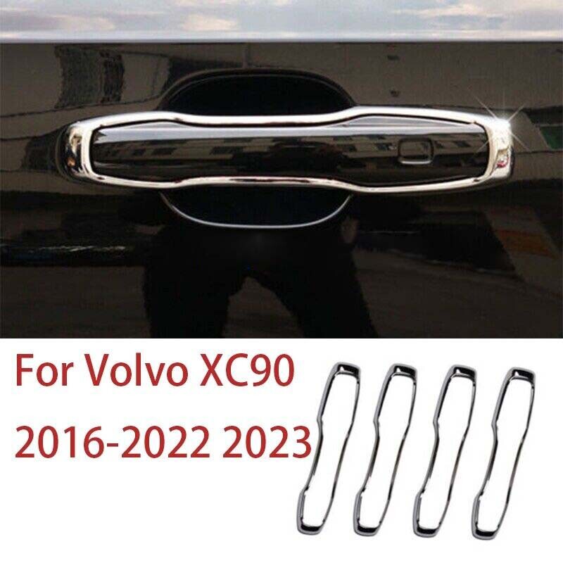 Fits VolvoXC90 16-23 ABS Chrome Outside Car Door Handle Cover Trim4PCS