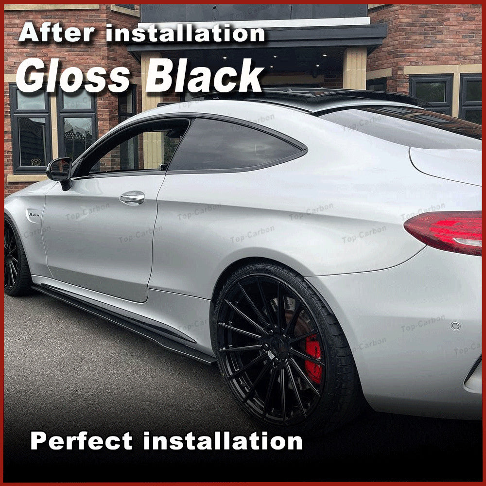 for BMW F80 M3 F82 M4 M2 for Benz W205 205CM Gloss Black Side Skirts Extension Lip