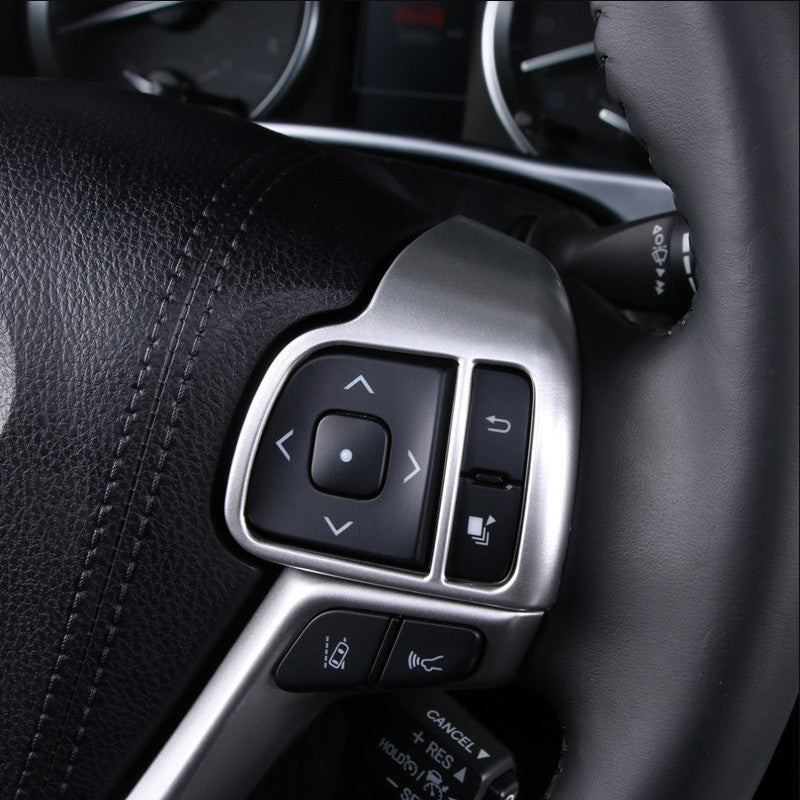 for Toyota Highlander 2017-2019 Matte Steering Wheel Button decor Cover trim