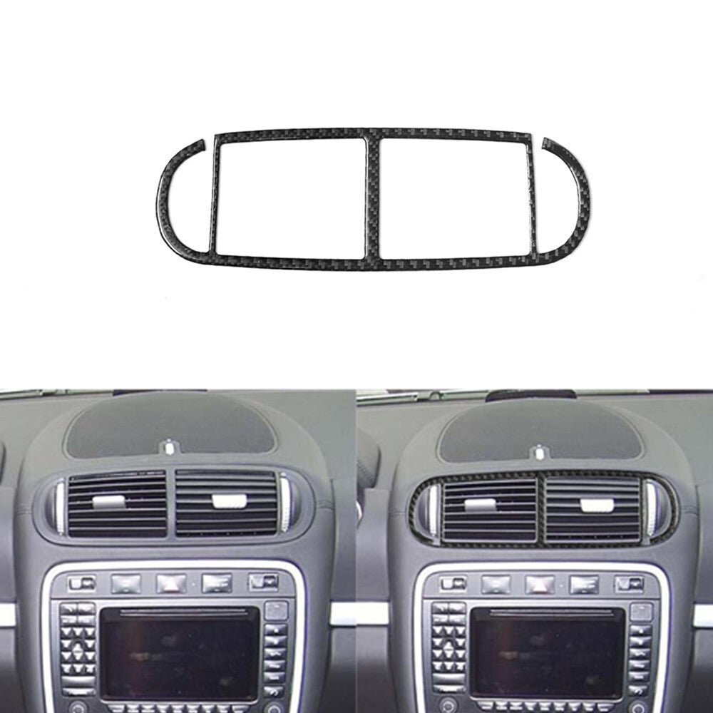 Carbon Fiber Center Air Vent Outlet Cover Trim for Porsche for Cayenne 2003-2010