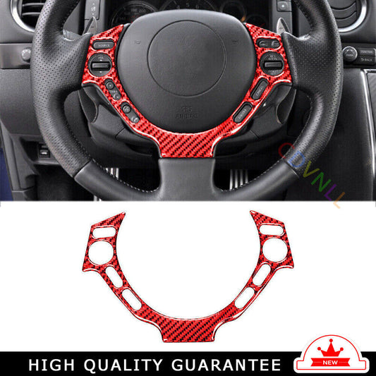 Steering Wheel Button Frame Trim for Nissan GTR R35 2009-2016 Red Carbon Fiber