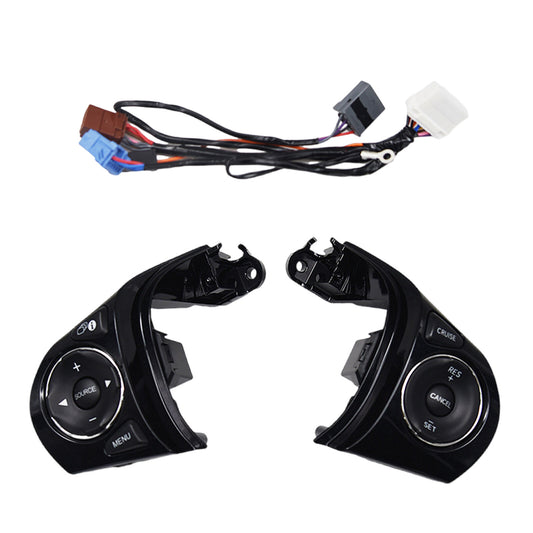 2Pcs For 12-15 for Honda for Civic 1.8L Multifunction Steering Wheel Control Switch AT