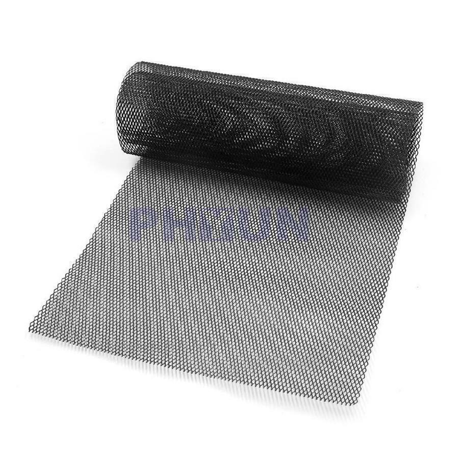 120x40cm Black Aluminum Car Bumper Hood Vent Grille Net Rhombus Grill Mesh 4x8mm