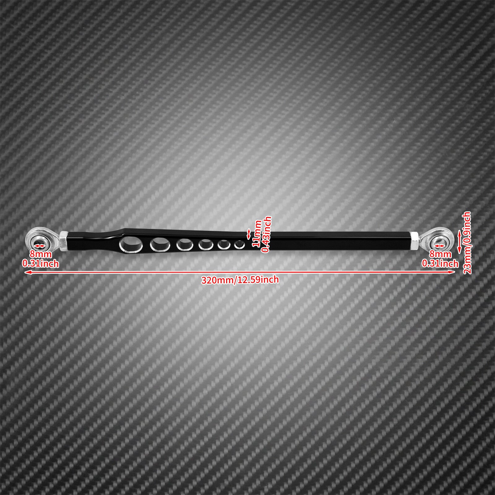 Black 6 Holes Gear Shift Linkage Lever Fit for Harley Touring Dyna Softail CVO