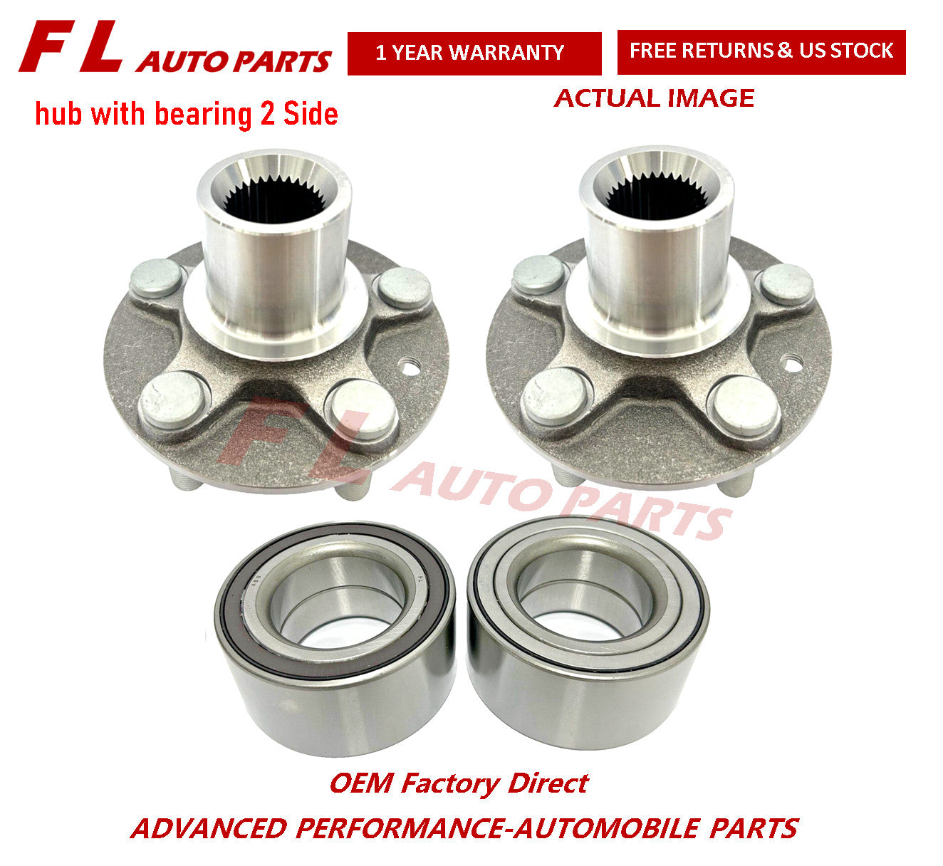 Front Wheel Hub  Bearing For Discovery Sport for Range Rover Evoque 2011 -2019 Pair