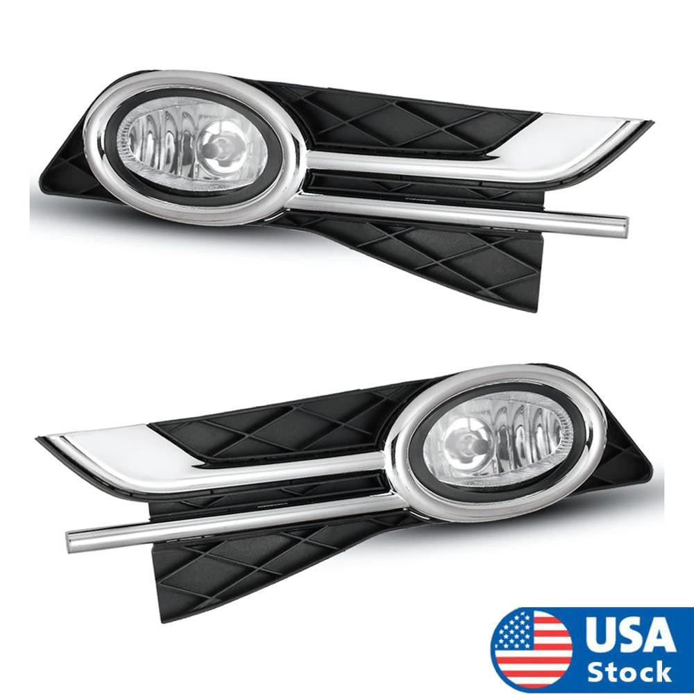 Car Fog Lights Clear Lens Lamps+Switch+Bezels for Honda Odyssey 2014 2015 -2017