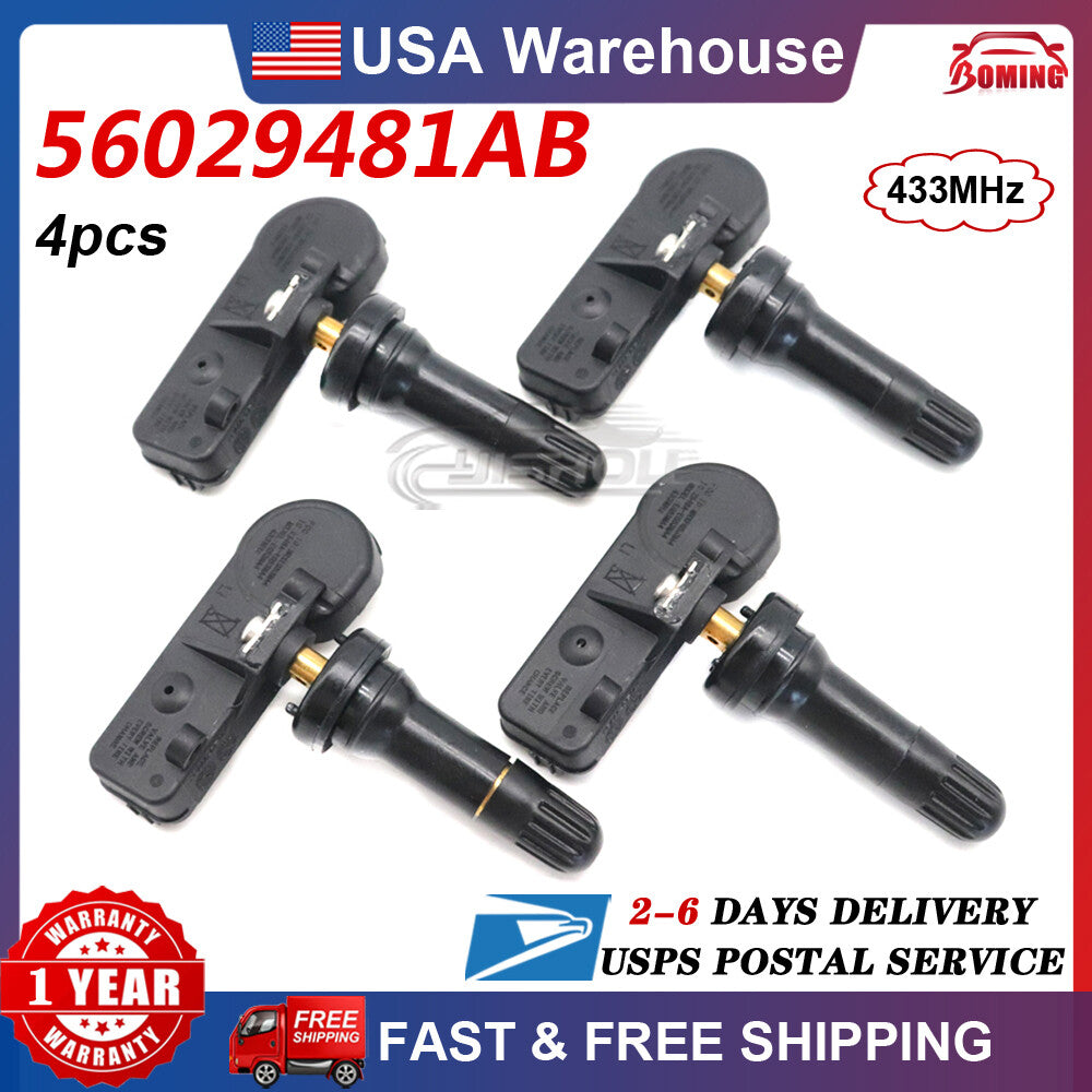 4PCs TPMS Tire Pressure Sensor for Dodge for Ram 1500 for Jeep Grand Cherokee 56029481AB