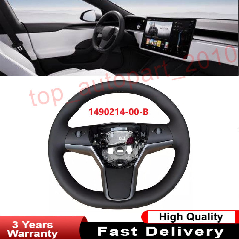 Driver Heated Leather Steering Wheel 1490214-00-B Fit for Tesla for Model 3 Y NEW