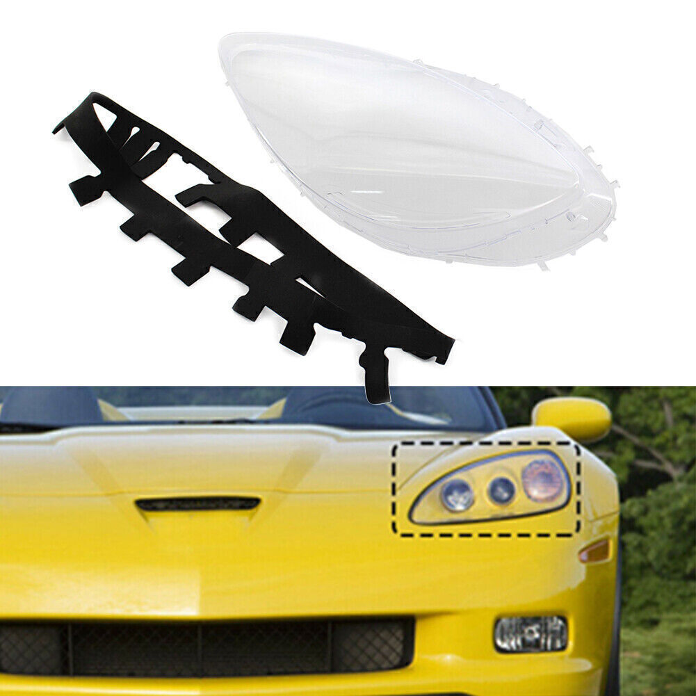 Headlight Lens Cover Head Light Cover Left Fit for Chevrolet for Corvette C6 2005-2013