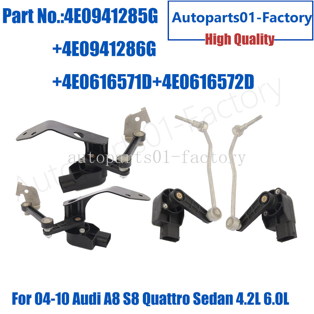 4pcs Front Rear Height Level Sensors for Audi for A8 S8 Quattro Sedan 4.2L 6.0L