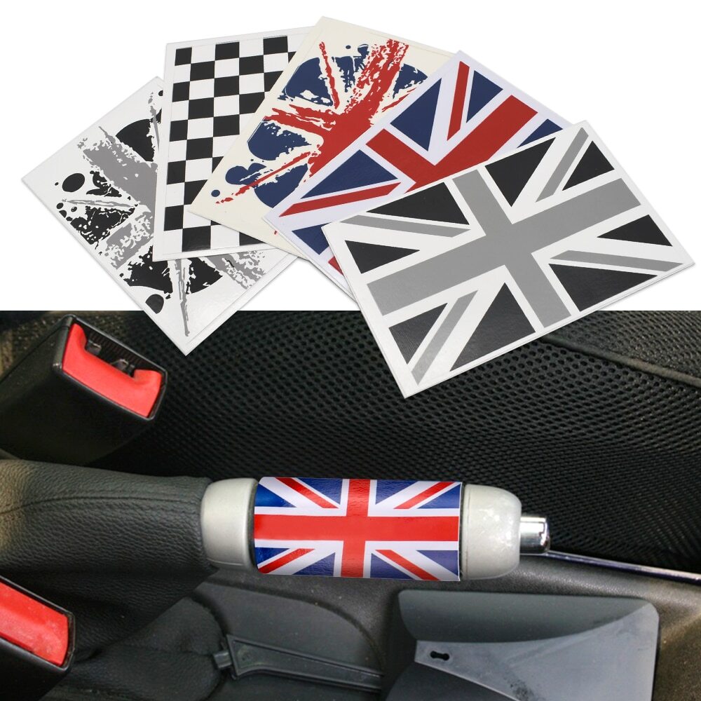 for Mini Cooper Car Handbrake Sticker Union Jack JCW Parking Brake Lever Trim