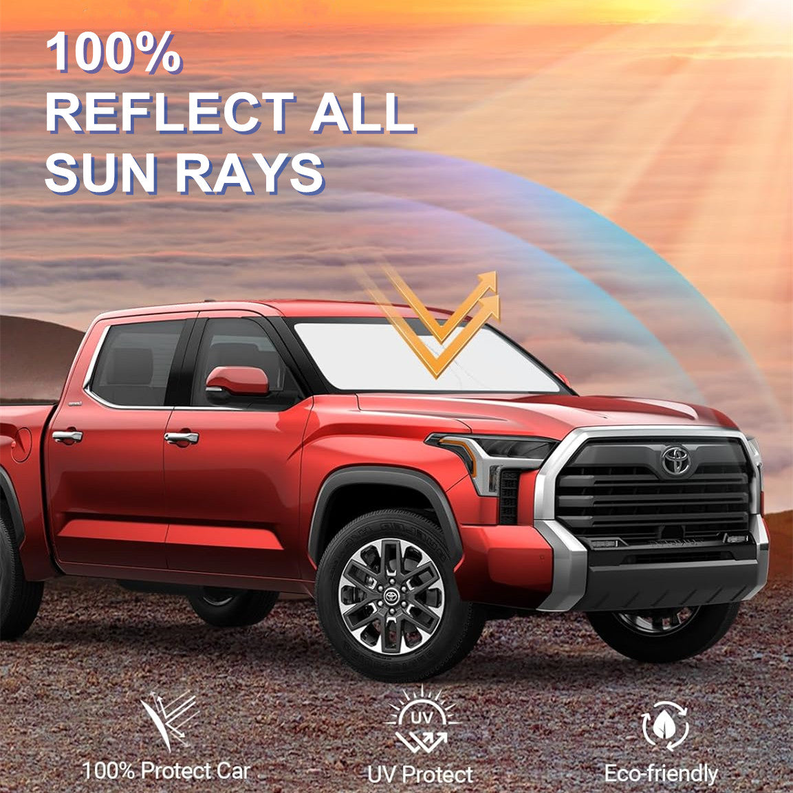 Fit 2023-2025 for Toyota Sequoia Front Windshield Sun Shade Foldable UV Block Cover