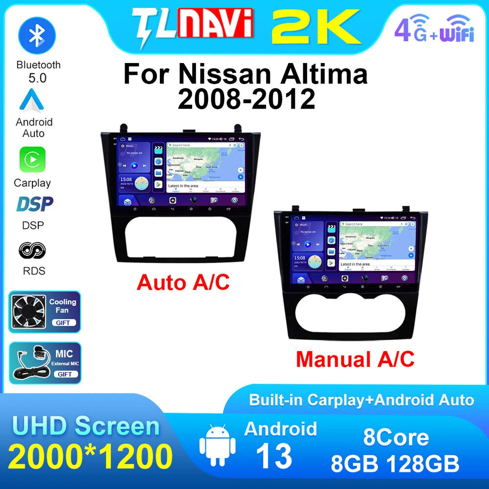 for Nissan for Altima Teana Video Player Android Auto 2008-2012 Car GPS Navi Radio