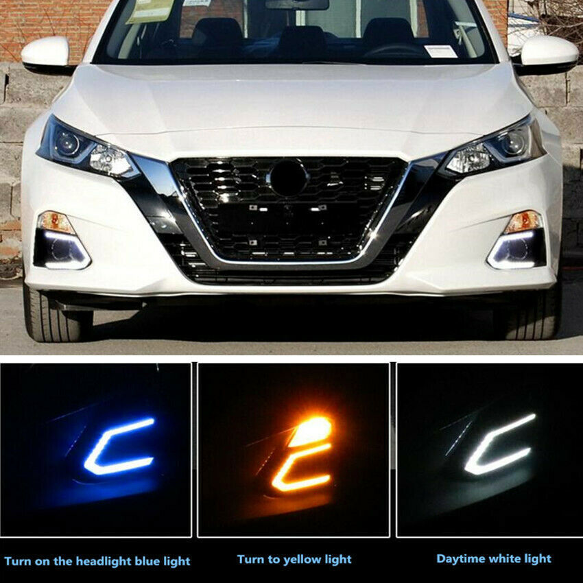 for Nissan Altima 2019-2022 LED DRL Fog light Daytime Running Lights Head Lamps
