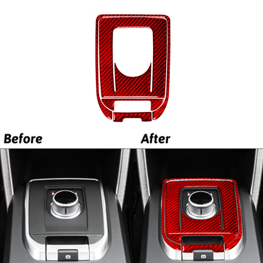 4Pcs Red Carbon Fiber Shift Console Trim for Land Rover Discovery Sport 2015-19