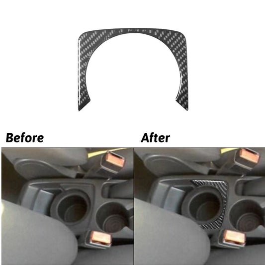 Carbon Fiber Rear Center Floor Console Cover Trim for Ford Fiesta 2011-2015