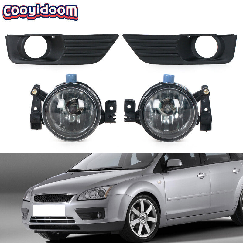 Front bumper fog light cover grille light kit for Ford Focus 2005-2007