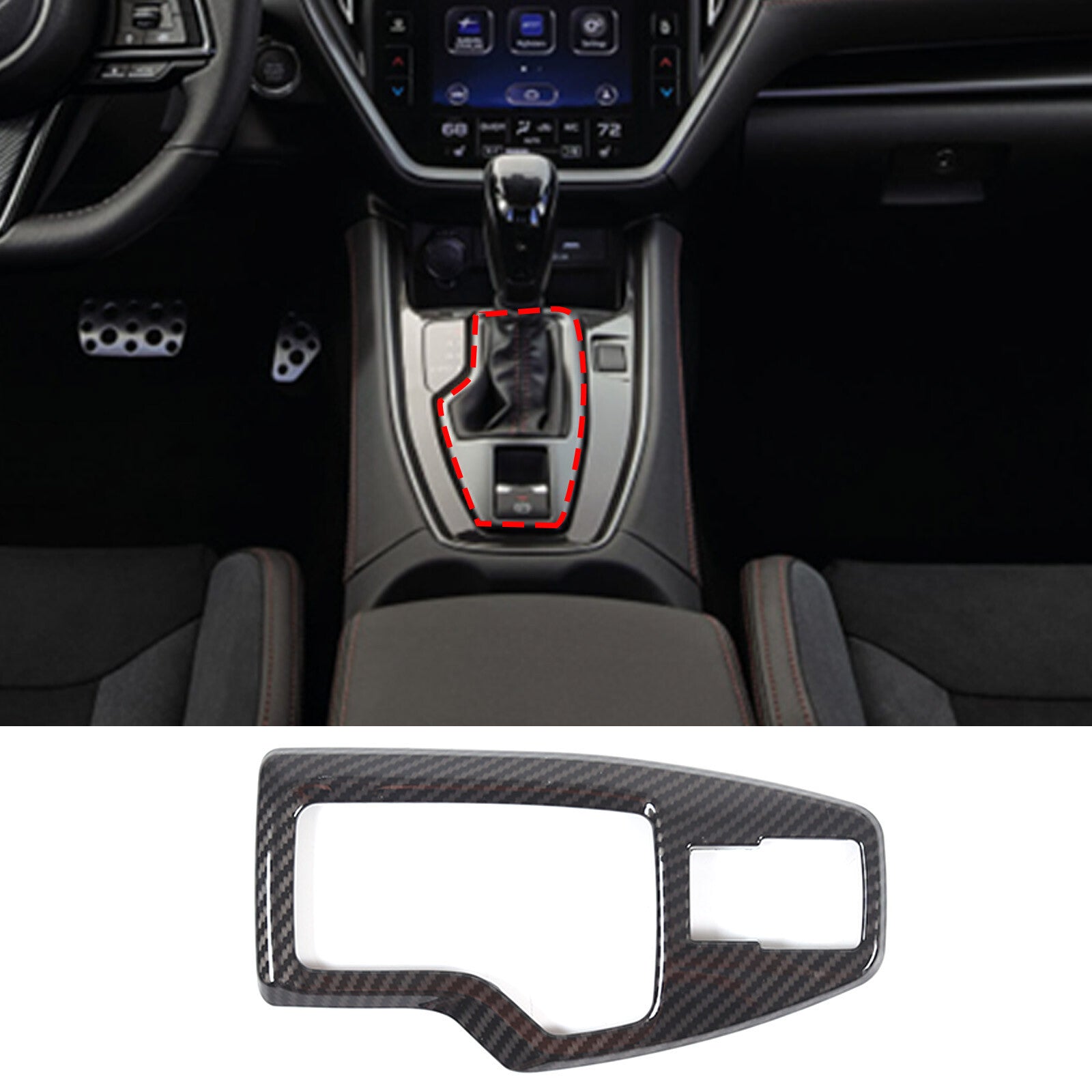 2 Red Carbon Fiber Side Fender Vent Decorative Panel Stickers for Corvette C7 2014-2019