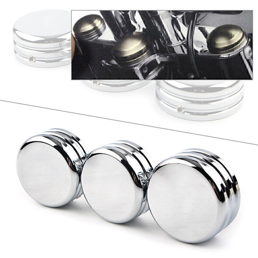 CNC Upper Fork Stem Nut Cover for Harley Sportster 883 Iron Low XL883L Chrome