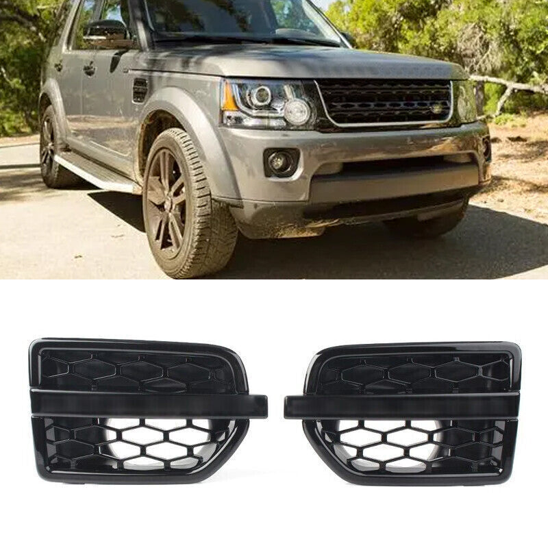 2-Pack Black Front Grille, Fender, Ventilation Grille for Land Rover LR4 (2010-16)