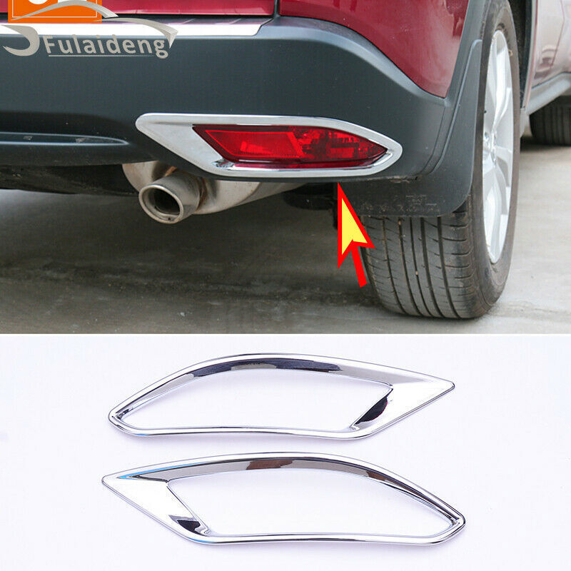 for Honda HR-V Vezel 2016-2018 Chrome Rear Fog Light Lamp Frame Molding Trim 2P