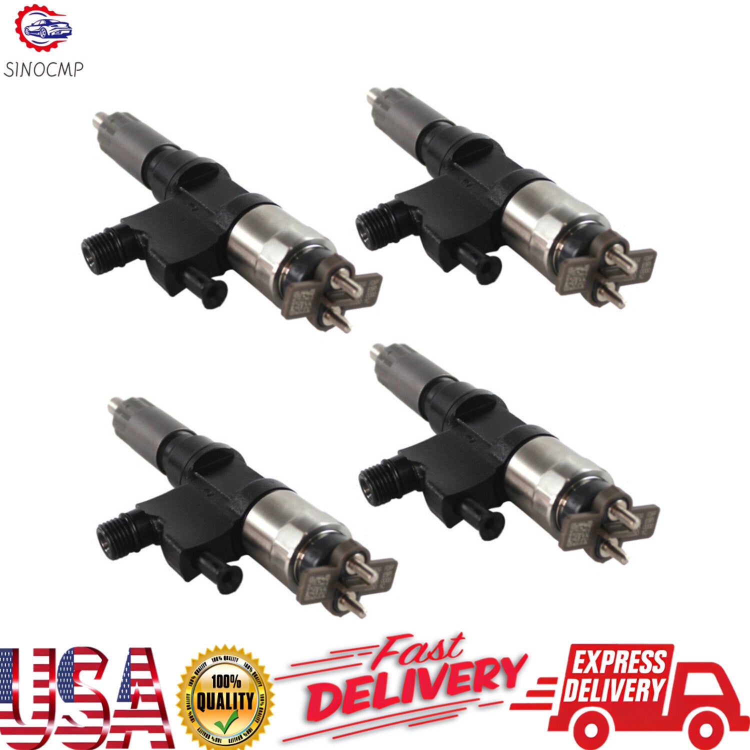 4x Fuel Injector 095000-5471 095000-5470 Compatible with for Isuzu Truck N-Series US